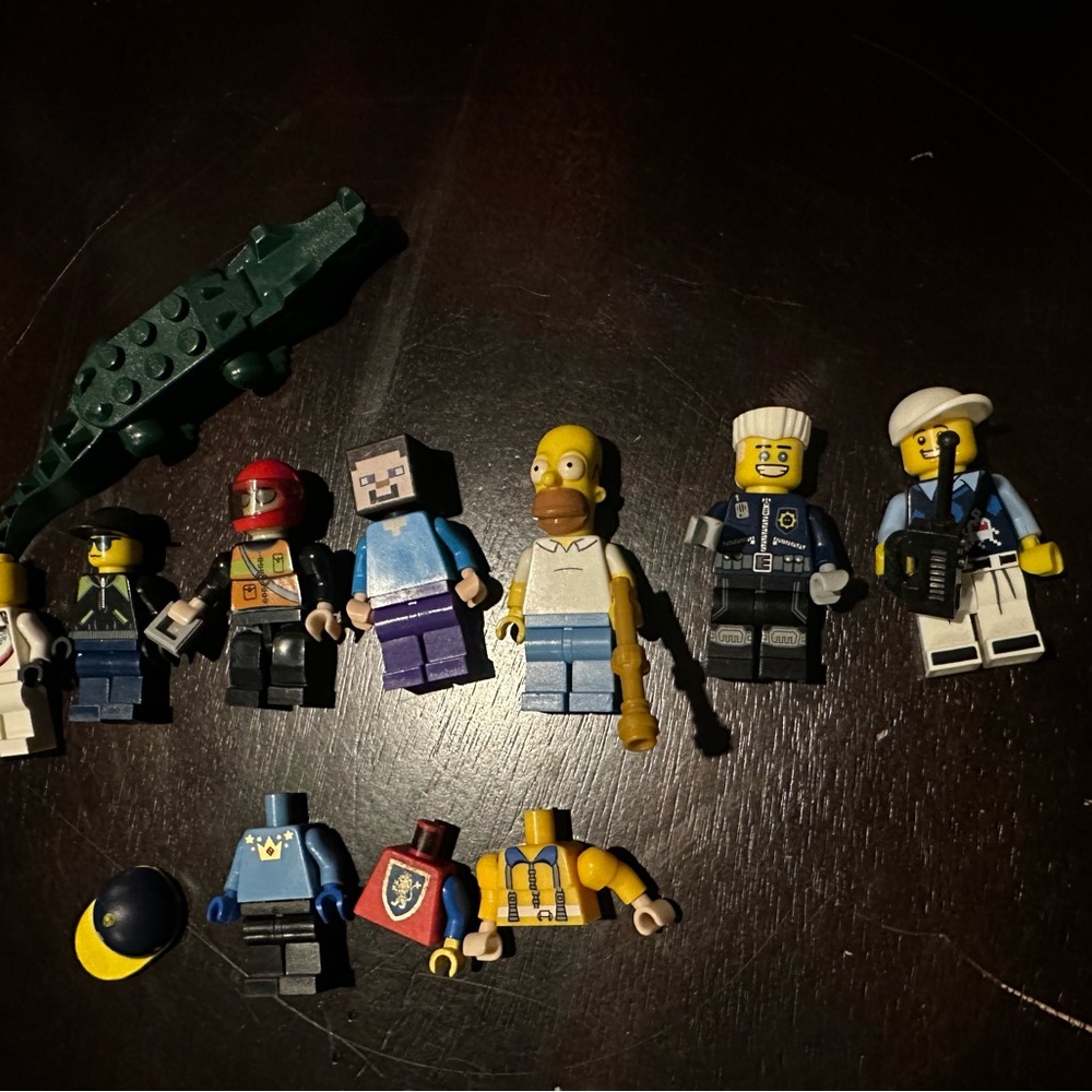 Lego Minifigure Mix with Yellow, Blue, Red and Black Pieces